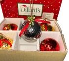 Dillard   s Trimmings Golf Ball Ornaments Set Of 6 Boxed  Made In Taiwan  1980   s