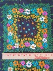 Vintage French Fabrics International Floral Squares Cotton Fabric 1 Yard   12 