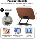 Portable Book Stand For Reading Adjustable Book Holder With 360   Swivel Base