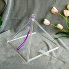 Siceeoly 10 In Quartz Crystal Pyramid Yoga Meditation Transparent Singing Bowls