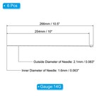 6pcs 14g 10 Inch Blunt Tip Dispensing Needle For Refilling Liquid Inks