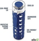 Syndicate Glass Water Bottle With One-touch Flip Lid And Protective Silicone    