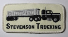 1980s Old Vintage Stevenson Trucking Patch Semi Driver Truck Driving Patch
