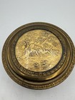Antique Powder Jewelry Vanity Round Box 