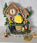 Bradford Exchange Disney Snow White   Seven Dwarfs Cuckoo Clock Lights Talks Coa