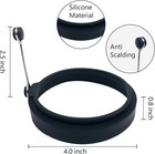 Black Silicone Egg Rings 4 Pack Molds For Fried Eggs Non-stick Cooker