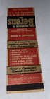 Vintage Matchbook Cover Matchcover Frederick W Berens Washington Dc