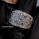 Elegant 925 Sterling Silver White Topaz Charms Wedding Engagement Ring Size 9