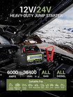    yesper 12 24v Jump Starter 6000a Emergency Booster Heavy Duty Jumper Box Truck 