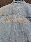 Harley Davidson Denim Vest Mens Xl W patch   Embroidered Back
