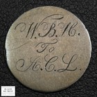 1837 Love Token No Stars  Small Date Seated Liberty Half Dime H10c - Engraved