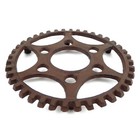 Mechanical Dented Gear Trivet Iron Industrial Cog Plaque Hot Pot Holder Rustic
