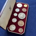 1953 Elizabeth Ii Proof Coronation 10 Coin Set Original Case Gb Good 2e366