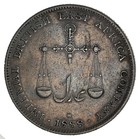 Mombasa  british East Africa  1 Rupee 1888 Silver Original Xf Heaton Mint