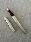 Pilot Deluxe Diamond Cut Guilloche Fountain Pen 18k F Nib Gold H577