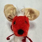Vintage Herman Pecker Red Mouse Plush Japan Big Ears Stuffed Animal Toy 8 Inch