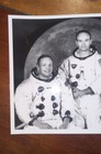 Official Nasa Press Released Apollo 11 Crew Photo May 1969 Purple Print On Back