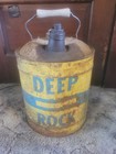 Rare Vintage Deep Rock 5 Gallon Oil Can Tin