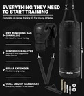 Punching Bag Set With Boxing Gloves For Kids Youth Training Fitness Workout