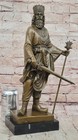 Tall Bronze Marble Persian King Royal Darius Sculpture Figurine Statue Artwork