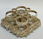 Vintage Lipstick Holder Hollywood Regency Floral Metal 1960 s Vanity