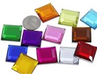 Crystal Clear Square Acrylic Gems  24mm  14 Pieces  Flat Back Rhinestones