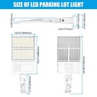 White Led Parking Lot Light 320w Dusk To Dawn Commercial Shoebox Fixture 48000lm
