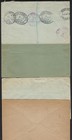 Uk Gb 1900 1927 Four Covers Franked With Postal Card Cut Outs Of King George V  