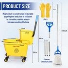 35qt Mop Bucket And Wringer Combo On Wheels  Yellow - Includes Heavy Duty Mop