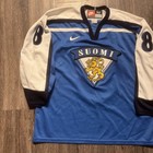 Vintage Teemu Selanne Finland Suomi Nike Hockey Jersey Size 52 Olympic Canada Xl