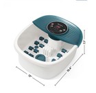 Maxkare Foot Bath Spa Blue white Heat Bubble Vibration Digital Temp 118  f