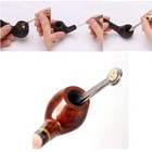 3-in-1 Tobacco Pipe Scraper Set Stainless Steel Folding Cleaning Tool Silver