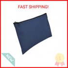 Dalix Bank Bags Money Pouch Security Deposit Utility Zipper Coin Bag Blue 2 Pack