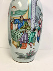 Rare Early 20th Century Antique Chinese Famille Rose Vase 23  H W stand Vg 