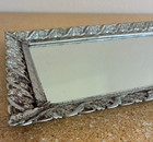 Vtg Light Gold Tone Mirrored Vanity Tray Filigree Ornate Footed 15  X 10 