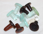 Antique Lot 10 Glass Bottle Stoppers Assorted Apothecary   