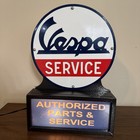 Vespa Motor Scooter Service Sign 17    X 9 5   