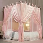 Double Layer Princess Bed Canopy Curtain - Cozy Mosquito Net For Girls   Adults