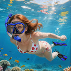 Snorkeling Gear For Adults Men Women  3 In 1 Snorkel Set With Panoramic View Div