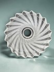 Vintage Frosted Glass Lamp Shade With Swirl Design And Flared Edges Art Deco Sty