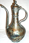 Vintage Turkish Copper Brass Pitcher  15  Tall