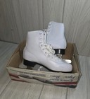 Vtg American Rocket Figure Skates Style 512 Girls Sz 3 White Insulated Athletic