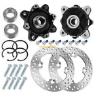 2 Set Front Wheel Hub Disc Rotors Bearings Kit For Polaris Rzr 570 900 Rzr 4 800