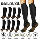 Lot Pairs Copper Compression Socks 20-30mmhg Graduated Support Mens Womens S-xxl