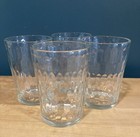 Vintage Hex Optic Juice Glass Clear Glass 5    Tumbler  Set Of 4