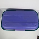 Vintage Eagle Craftstor Sewing Tote Box Storage Purple Pink W Tray Lid Craft Bin