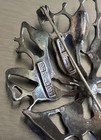 Rare Blue Enamel David Andersen Modernist Sterling Silver Brooch Pendant Otteren