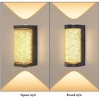 Outdoor Waterproof Transparent Led Crystal Wall Lamp Wall Sconce Light Fixtures