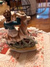 Antique Staffordshire Pottery Figurine Featuring A Girl Riding A Goat 1800   s