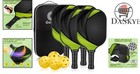 Usapa Approved Graphite Pickleball Paddle Set - 4 Paddles   Balls Included